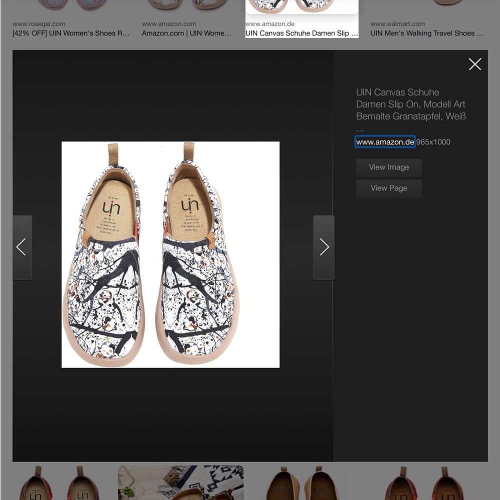 UIN CANVAS SLIP ON POMEGRANATE FALLING 10.5